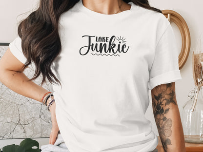 Lake Junkie Graphic for Lovers of Water Activities T-Shirt T-Shirt - Outdoor & Adventure Collection - Mile Marker 16 Gear by Cloud 16 Clothing Co.