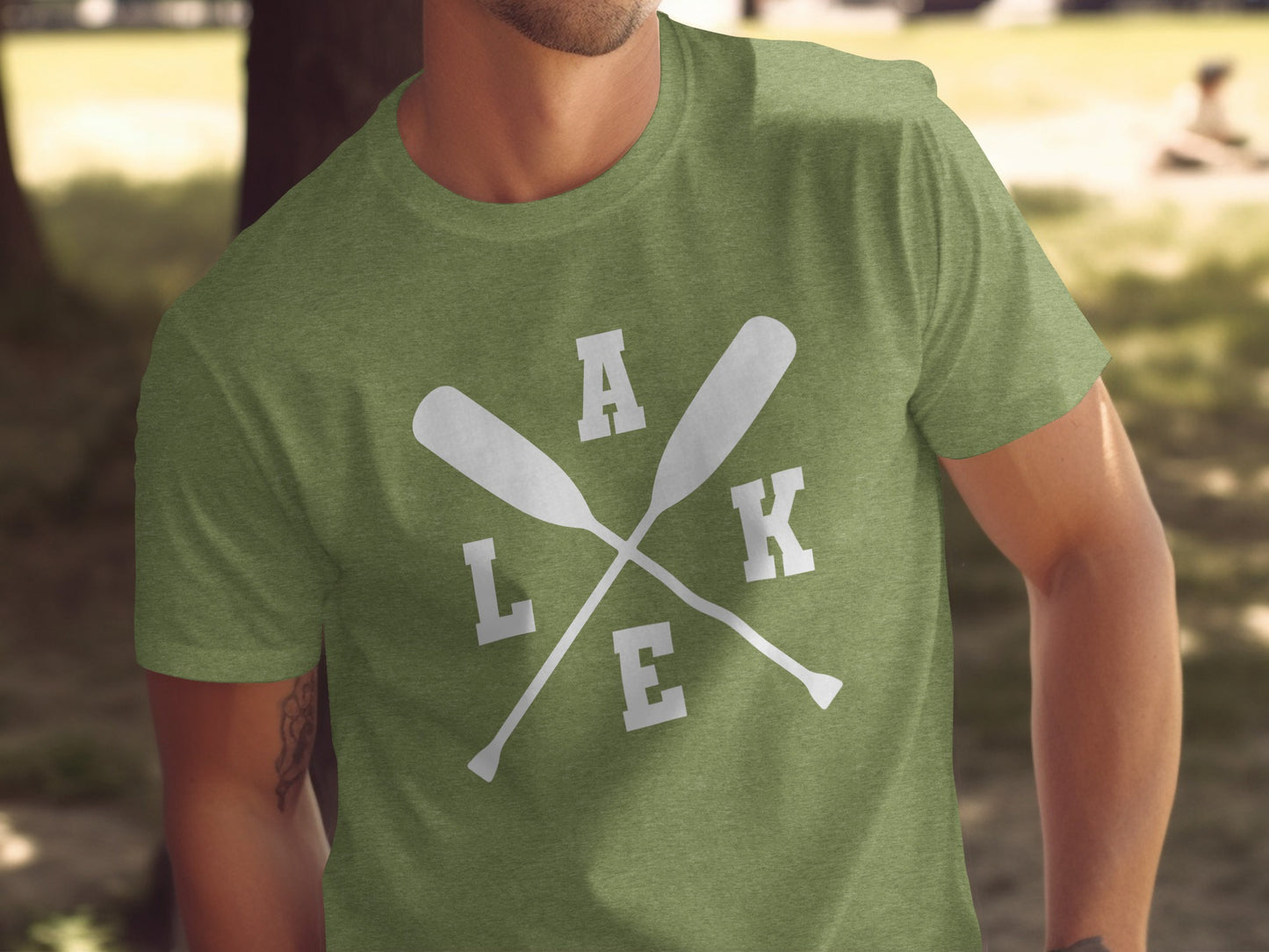 A Lake With Paddle Outdoors Adventure Summer Vacation T-Shirt T-Shirt - Outdoor & Adventure Collection - Mile Marker 16 Gear by Cloud 16 Clothing Co.