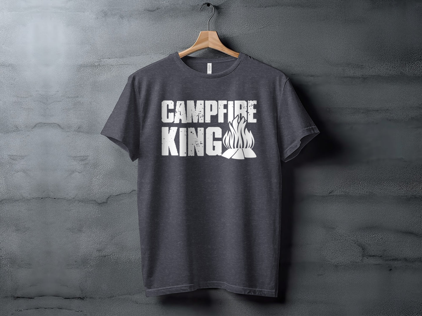 Campfire King Flames Graphic Outdoors Adventure T-Shirt T-Shirt - Outdoor & Adventure Collection - Mile Marker 16 Gear by Cloud 16 Clothing Co.