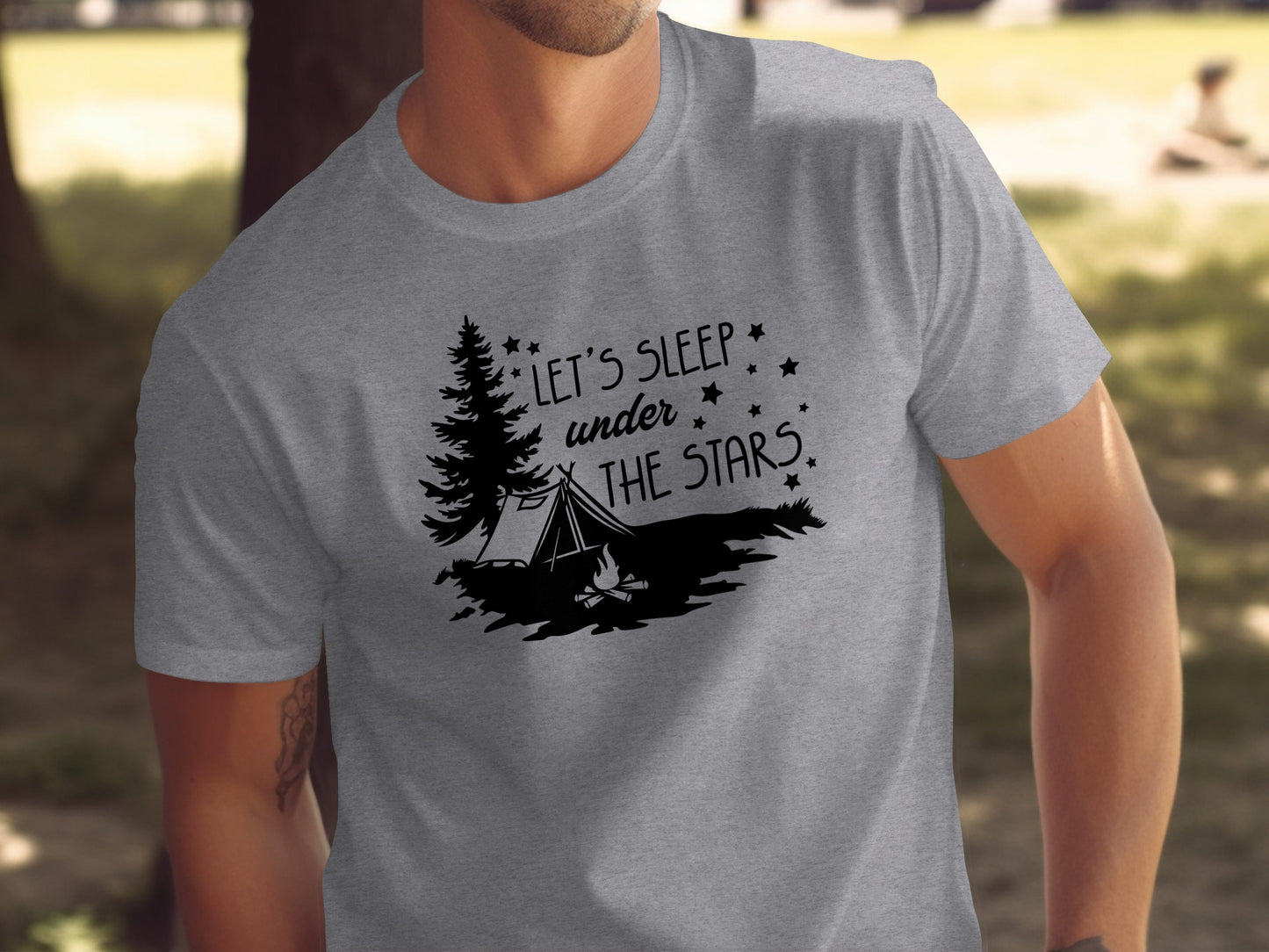 Let's Sleep Under The Stars Adventure Camping T-Shirt T-Shirt - Outdoor & Adventure Collection - Mile Marker 16 Gear by Cloud 16 Clothing Co.