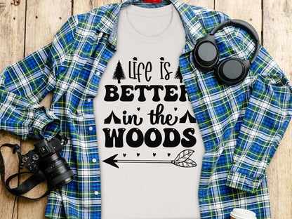 Life Is Better In The Woods With Arrow T-Shirt T-Shirt - Outdoor & Adventure Collection - Mile Marker 16 Gear by Cloud 16 Clothing Co.