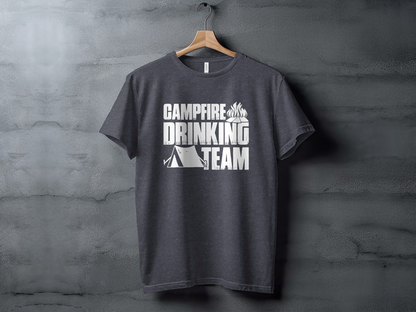 Campfire Drinking Team Tent Design Camping Adventure T-Shirt T-Shirt - Outdoor & Adventure Collection - Mile Marker 16 Gear by Cloud 16 Clothing Co.