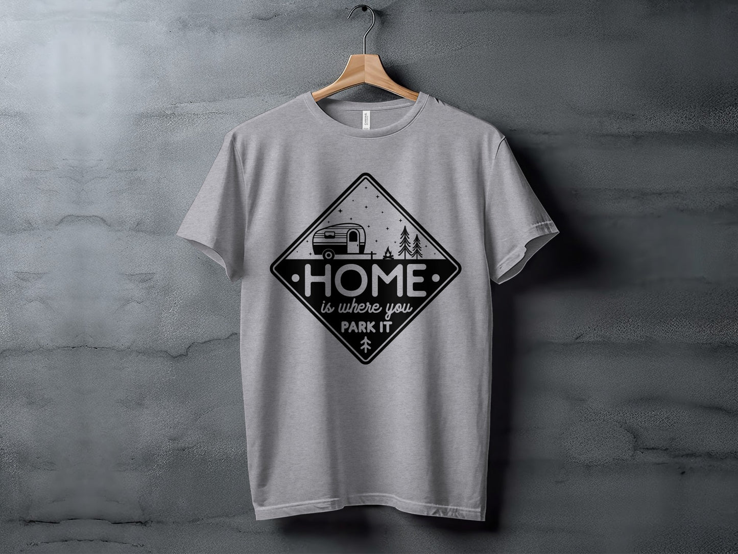 Home Is Where You Park It Camping RV Adventure T-Shirt T-Shirt - Outdoor & Adventure Collection - Mile Marker 16 Gear by Cloud 16 Clothing Co.