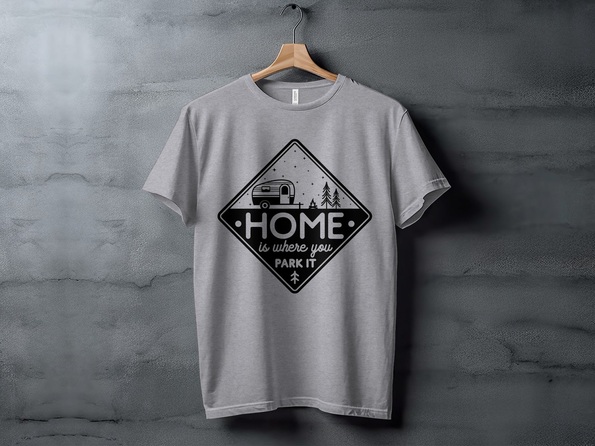 Home Is Where You Park It Camping RV Adventure T-Shirt T-Shirt - Outdoor & Adventure Collection - Mile Marker 16 Gear by Cloud 16 Clothing Co.