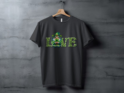 St. Patrick's Day Gnome LOVE Graphic T-Shirt