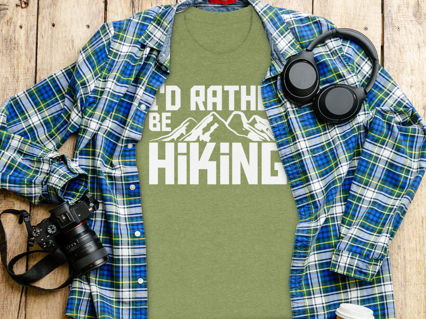 I Would Rather Be Hiking Mountains Graphic Design T-Shirt T-Shirt - Outdoor & Adventure Collection - Mile Marker 16 Gear by Cloud 16 Clothing Co.