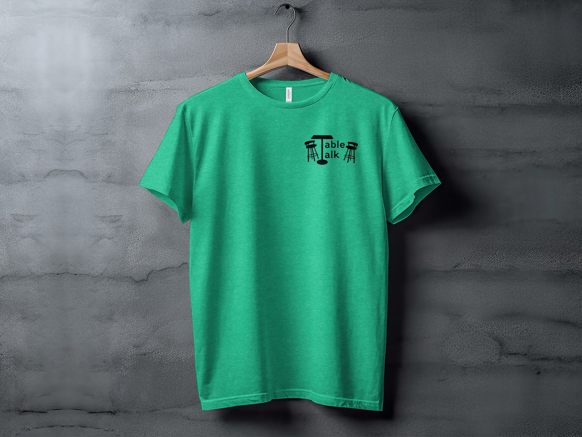 Bright Green Table Talk Graphic Tee Shirt