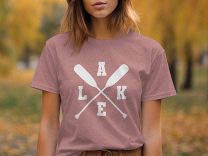 A Lake With Paddle Outdoors Adventure Summer Vacation T-Shirt T-Shirt - Outdoor & Adventure Collection - Mile Marker 16 Gear by Cloud 16 Clothing Co.