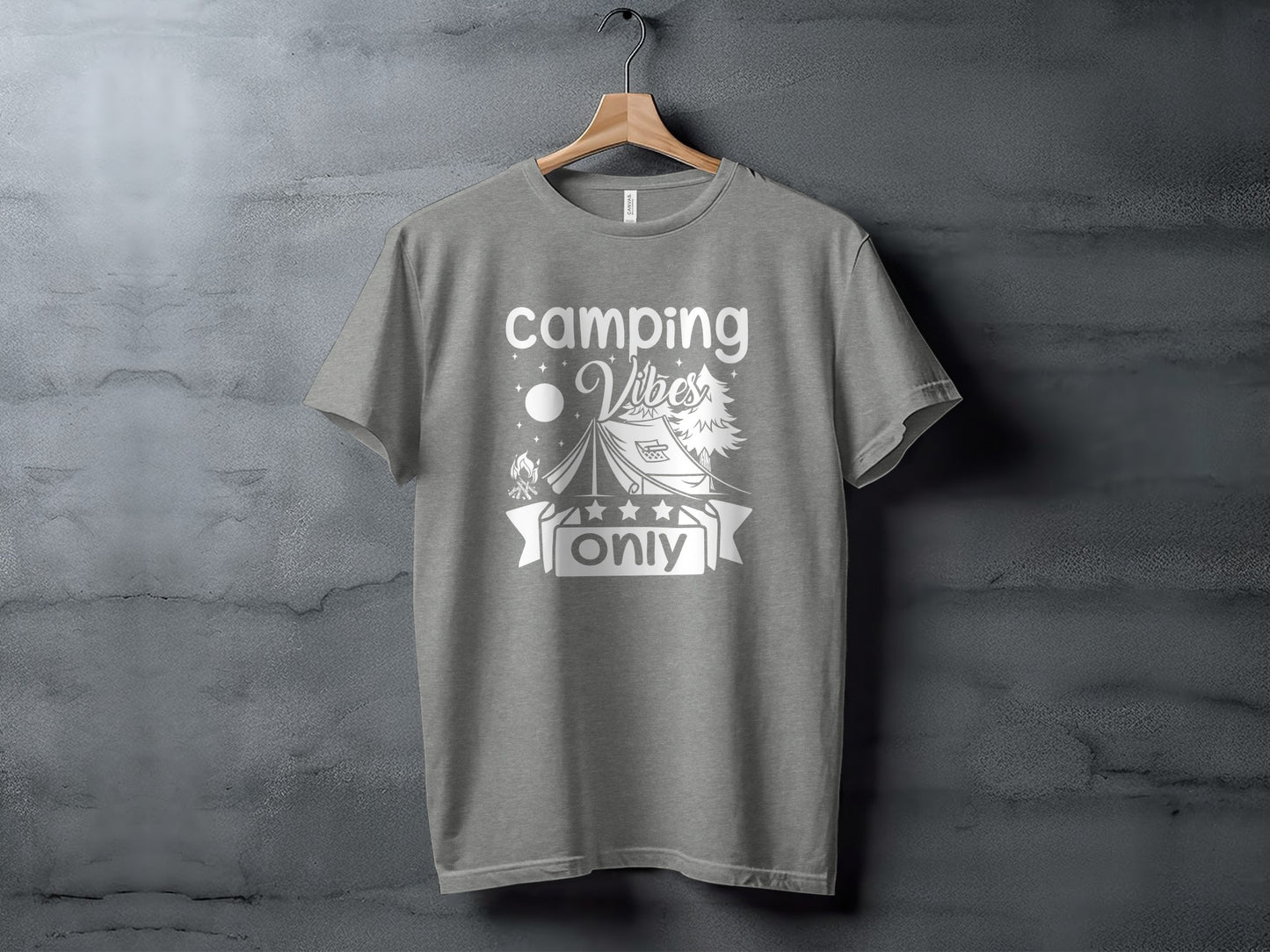 Camping Vibes Only Night Under the Stars T-Shirt T-Shirt - Outdoor & Adventure Collection - Mile Marker 16 Gear by Cloud 16 Clothing Co.