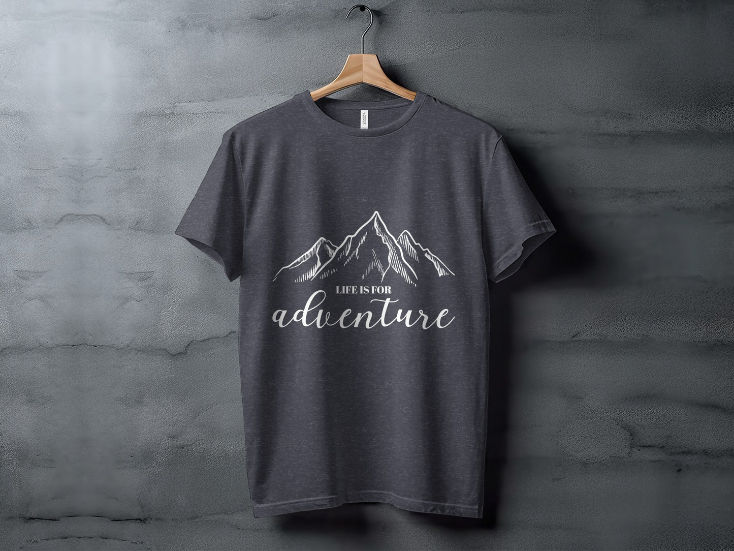 Life Is For Adventure Mountains Graphic Illustration T-Shirt T-Shirt - Outdoor & Adventure Collection - Mile Marker 16 Gear by Cloud 16 Clothing Co.