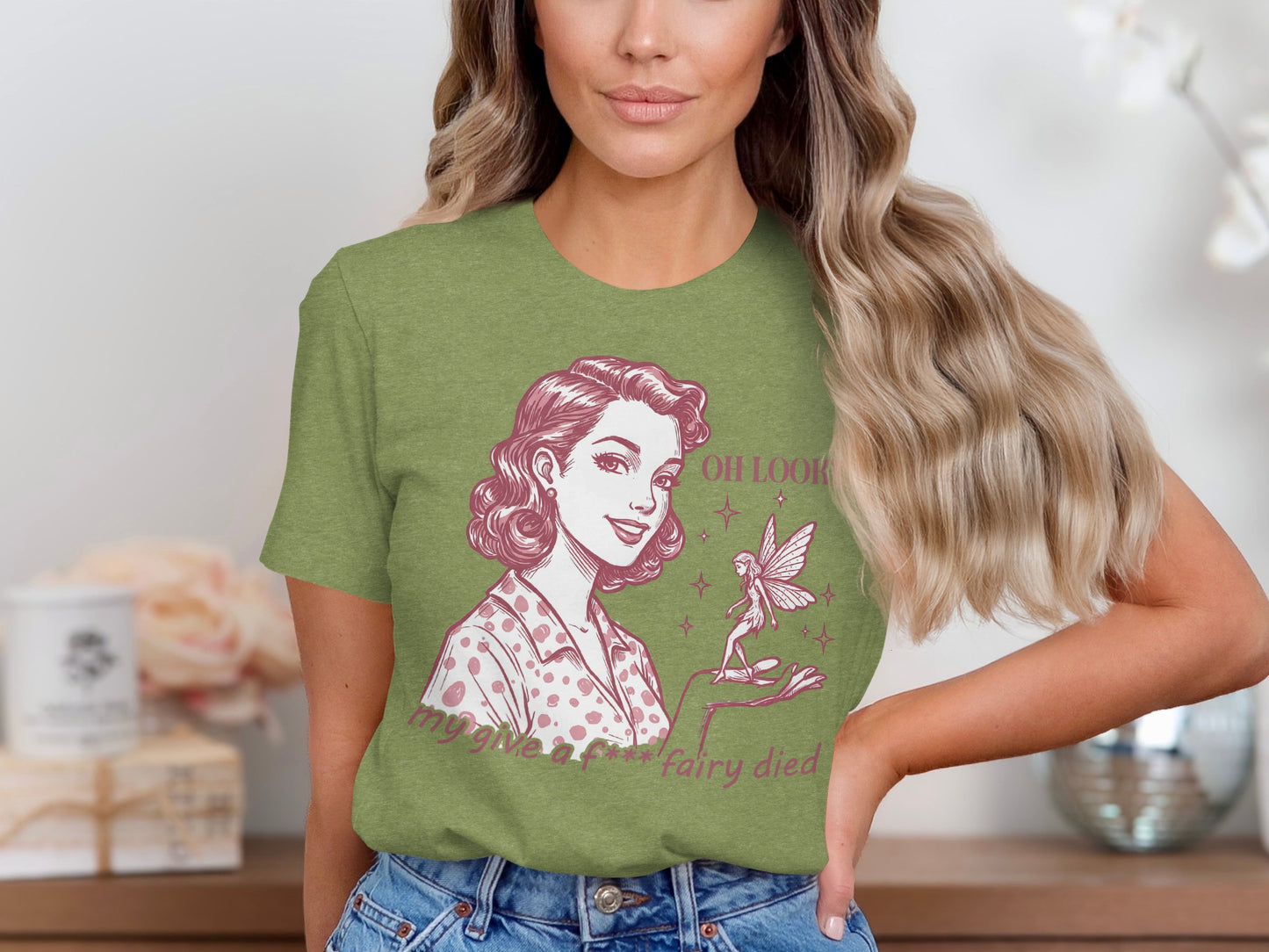 Retro Oh Look My Give A F Fairy Died Graphic Tee