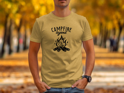 Campfire Legend Nature Graphic Adventure Outdoor T-Shirt T-Shirt - Outdoor & Adventure Collection - Mile Marker 16 Gear by Cloud 16 Clothing Co.
