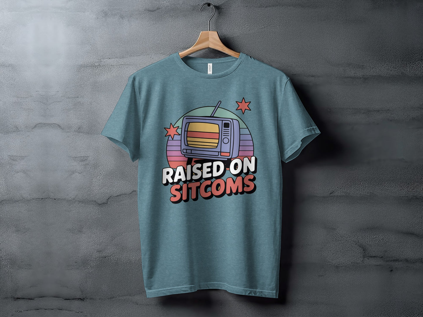 Raised On Sitcoms Graphic T-Shirt Perfect for TV Fans
