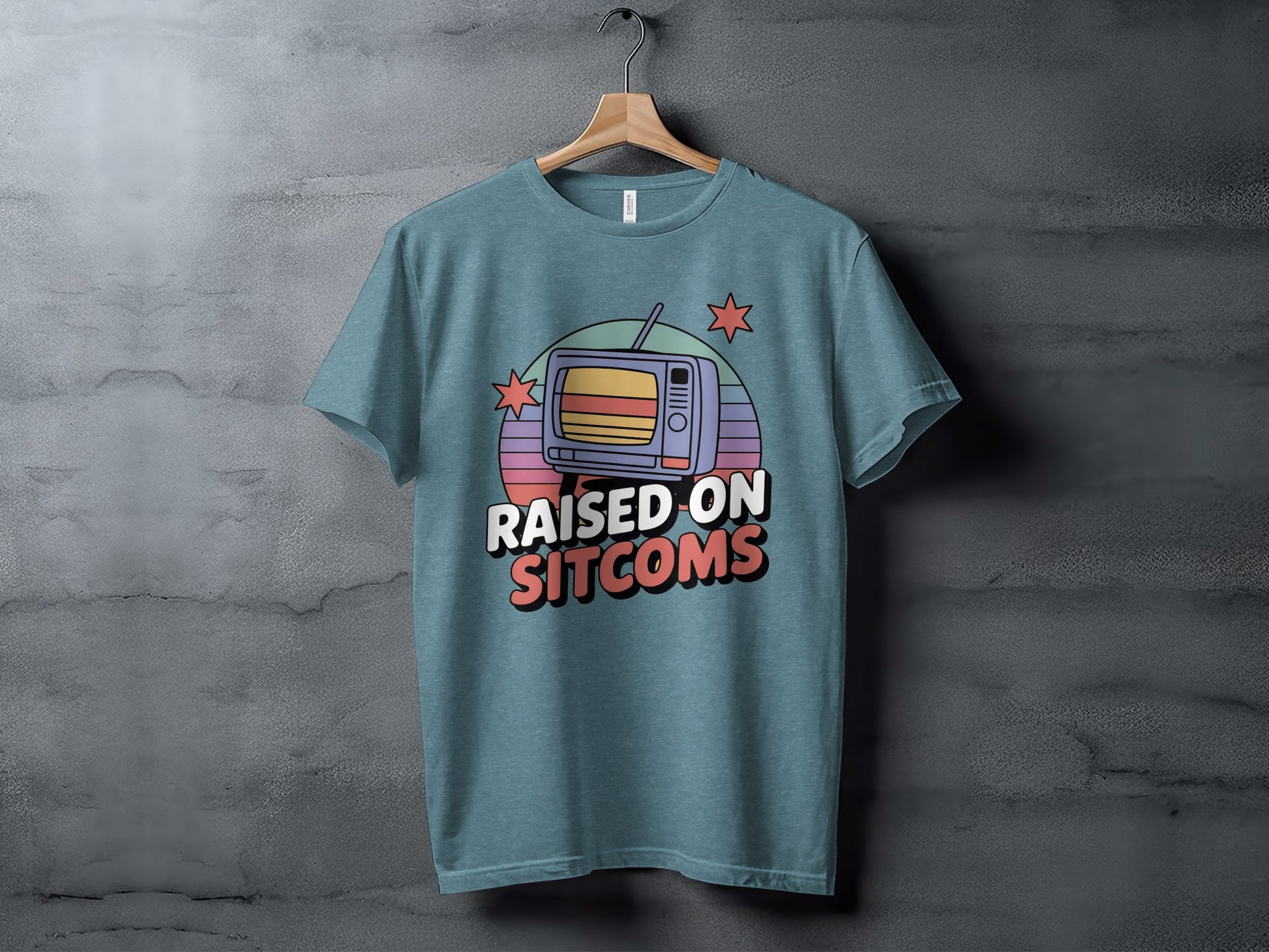 Raised On Sitcoms Graphic T-Shirt Perfect for TV Fans