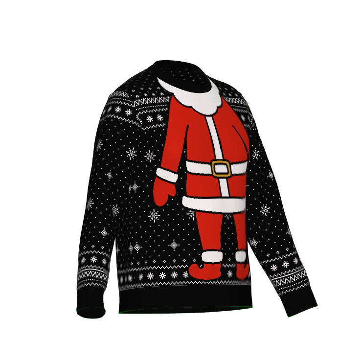 Santa Knitted Sweater - Lightweight Crew Neck Knit