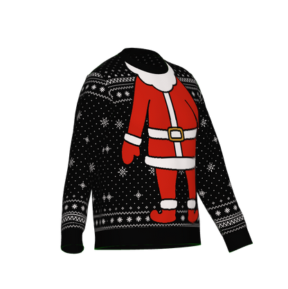 Santa Knitted Sweater - Lightweight Crew Neck Knit