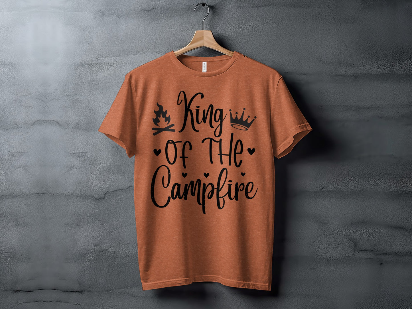 King Of The Campfire With Campfire and Crown T-Shirt T-Shirt - Outdoor & Adventure Collection - Mile Marker 16 Gear by Cloud 16 Clothing Co.