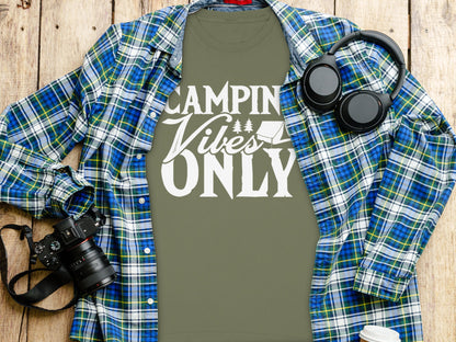 Camping Vibes Only Graphic Tee Perfect for Nature