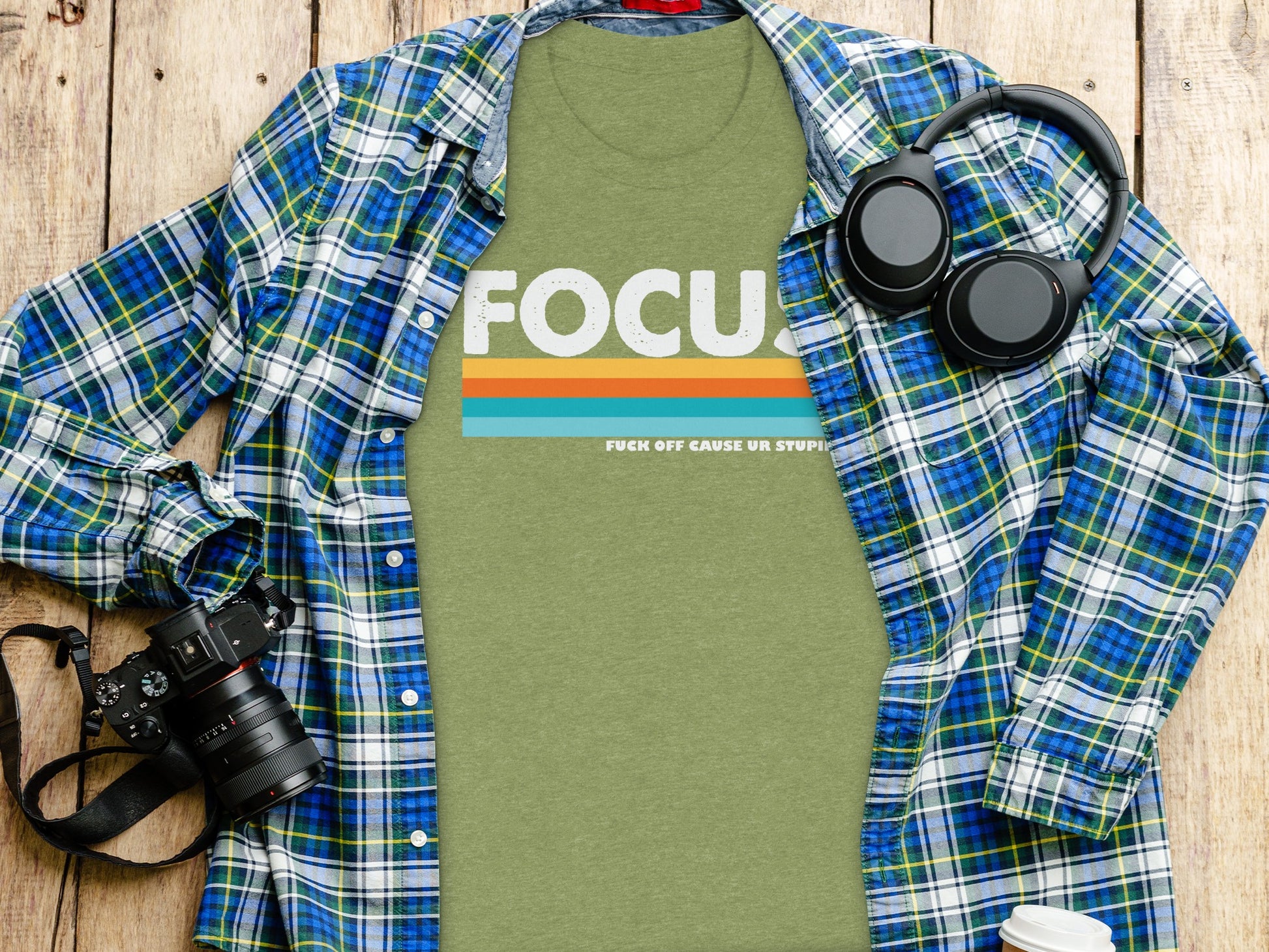 Focus Fuck Off Cause Ur Stupid T-Shirt for Casual Wear
