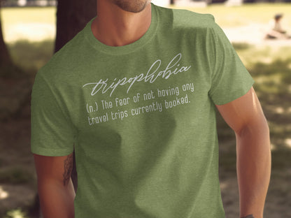 Tripophobia Definition The Fear Of Travel Trips T-Shirt T-Shirt - Outdoor & Adventure Collection - Mile Marker 16 Gear by Cloud 16 Clothing Co.