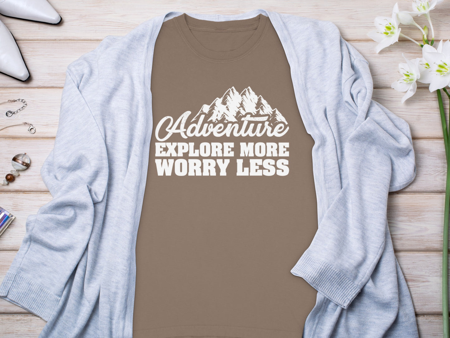 Adventure Explore More Worry Less T-shirt product
