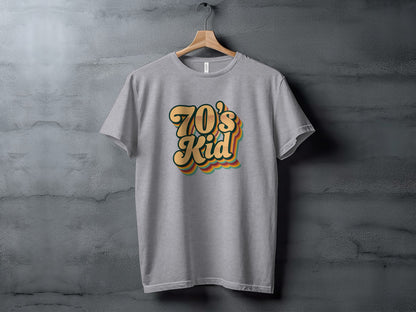 Retro 70's Kid Graphic Tee Groovy T-shirt Design