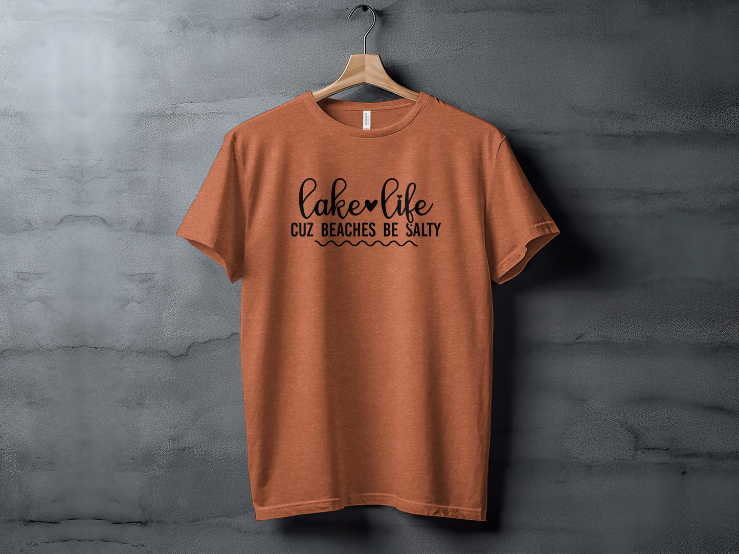 Lake Life Cuz Beaches Be Salty Slogan T-Shirt T-Shirt - Outdoor & Adventure Collection - Mile Marker 16 Gear by Cloud 16 Clothing Co.