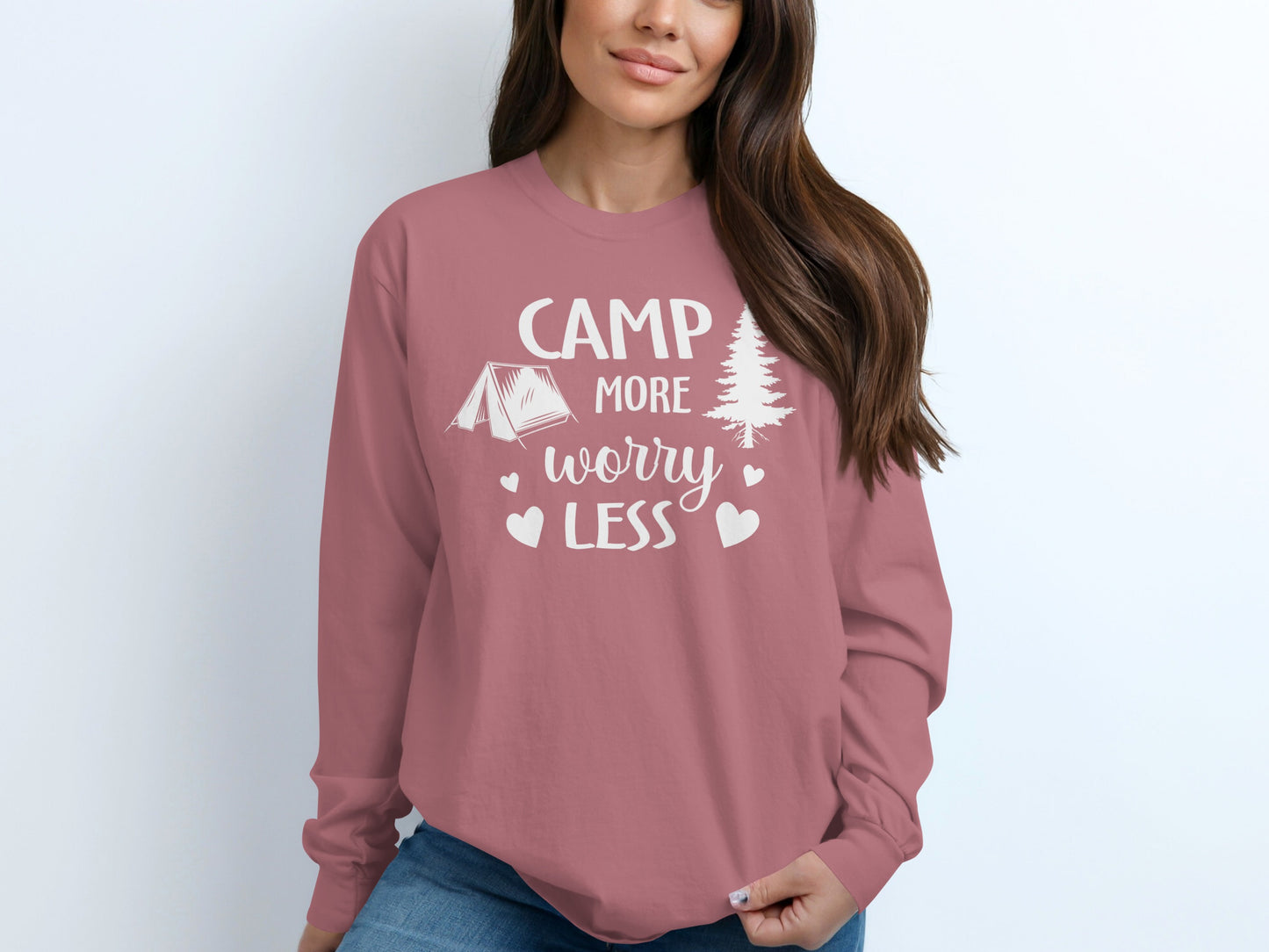 Camp More Worry Less Long Sleeve Shirt
