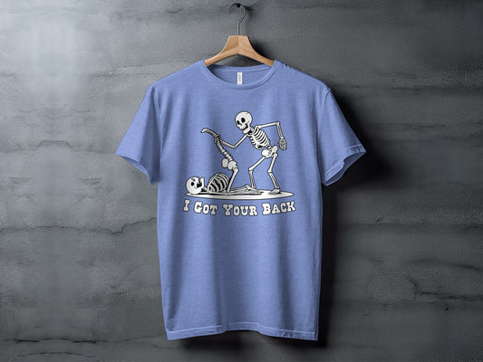 Funny Skeleton I Got Your Back Graphic T-shirt