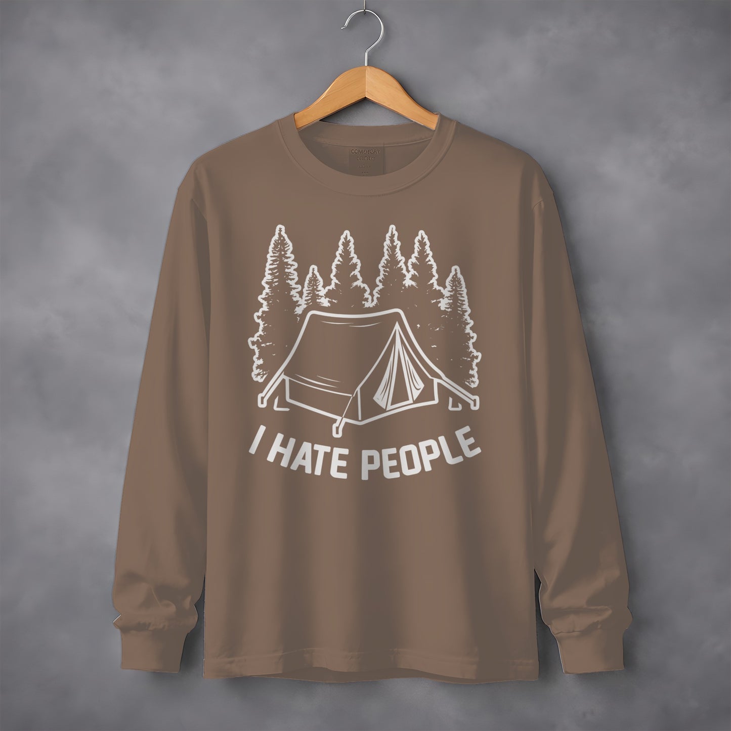 I Hate People Camping Design Long Sleeve Shirt