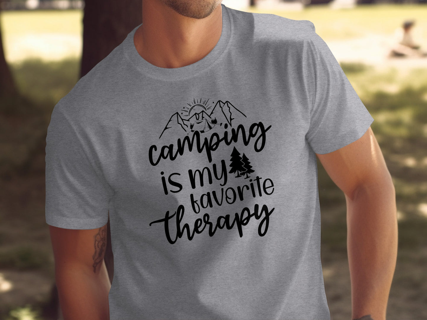 Camping Is My Favorite Therapy Camping Lovers T-Shirt T-Shirt - Outdoor & Adventure Collection - Mile Marker 16 Gear by Cloud 16 Clothing Co.