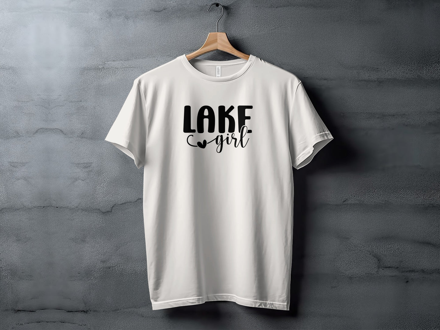 Lake Heart Girl Graphic Summer Vacation Outfit T-Shirt T-Shirt - Outdoor & Adventure Collection - Mile Marker 16 Gear by Cloud 16 Clothing Co.