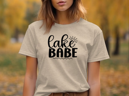 Lake Babe with Sun Design Fun Summer Vacation T-Shirt T-Shirt - Outdoor & Adventure Collection - Mile Marker 16 Gear by Cloud 16 Clothing Co.