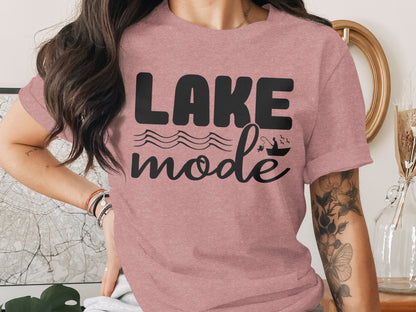 Lake Mode With Fishing Design Graphic Great Outdoors T-Shirt T-Shirt - Outdoor & Adventure Collection - Mile Marker 16 Gear by Cloud 16 Clothing Co.