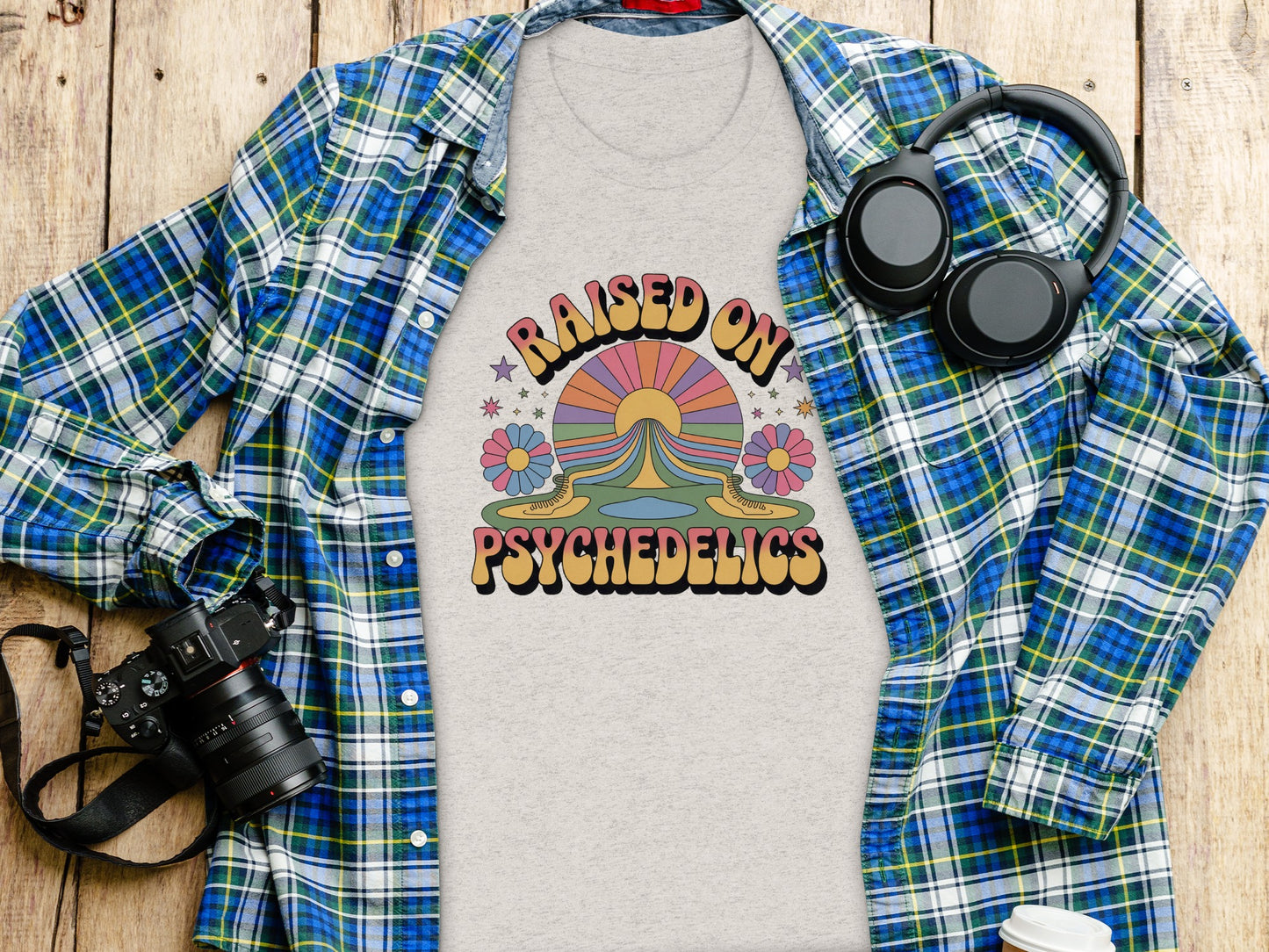 Raised On Psychedelics T-Shirt Vintage Vibe Graphic Tee