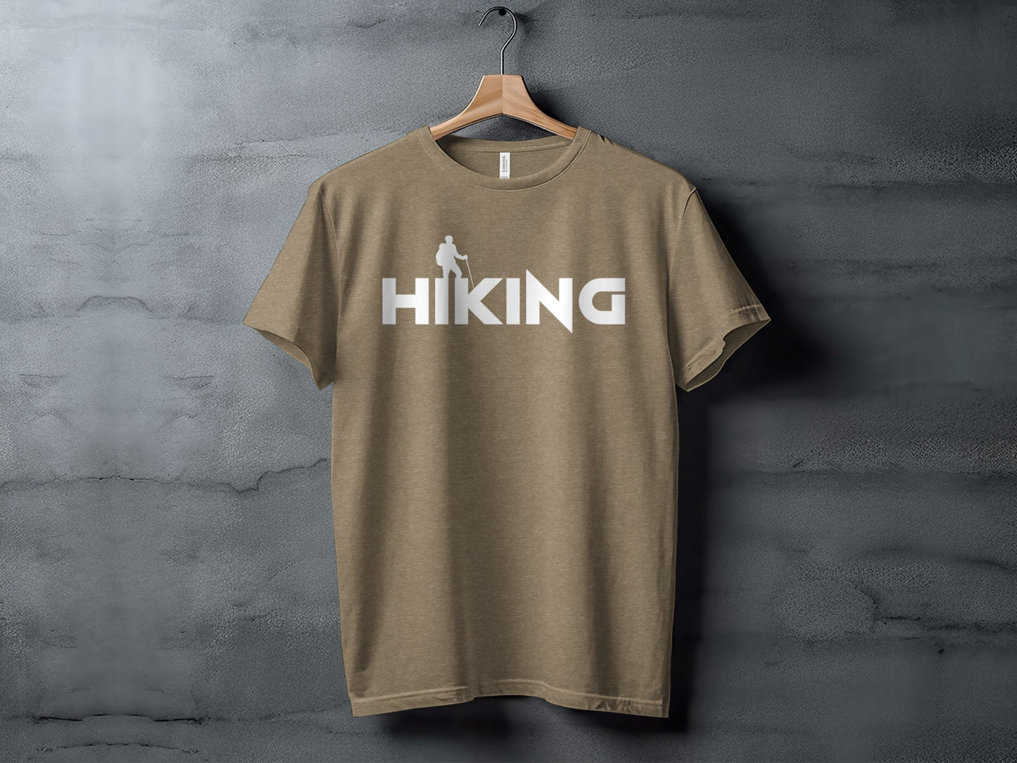 Hiking Above the Word Hiking Design Graphic T-Shirt T-Shirt - Outdoor & Adventure Collection - Mile Marker 16 Gear by Cloud 16 Clothing Co.