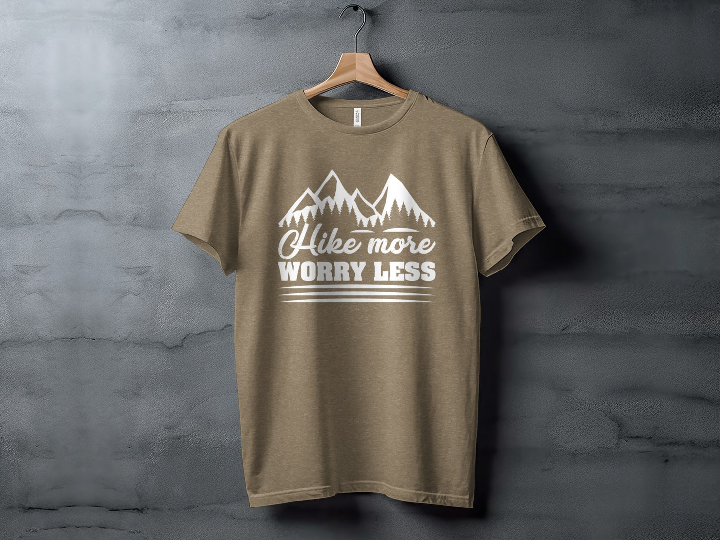 Hike More Worry Less Mountain Graphic Adventure T-Shirt T-Shirt - Outdoor & Adventure Collection - Mile Marker 16 Gear by Cloud 16 Clothing Co.
