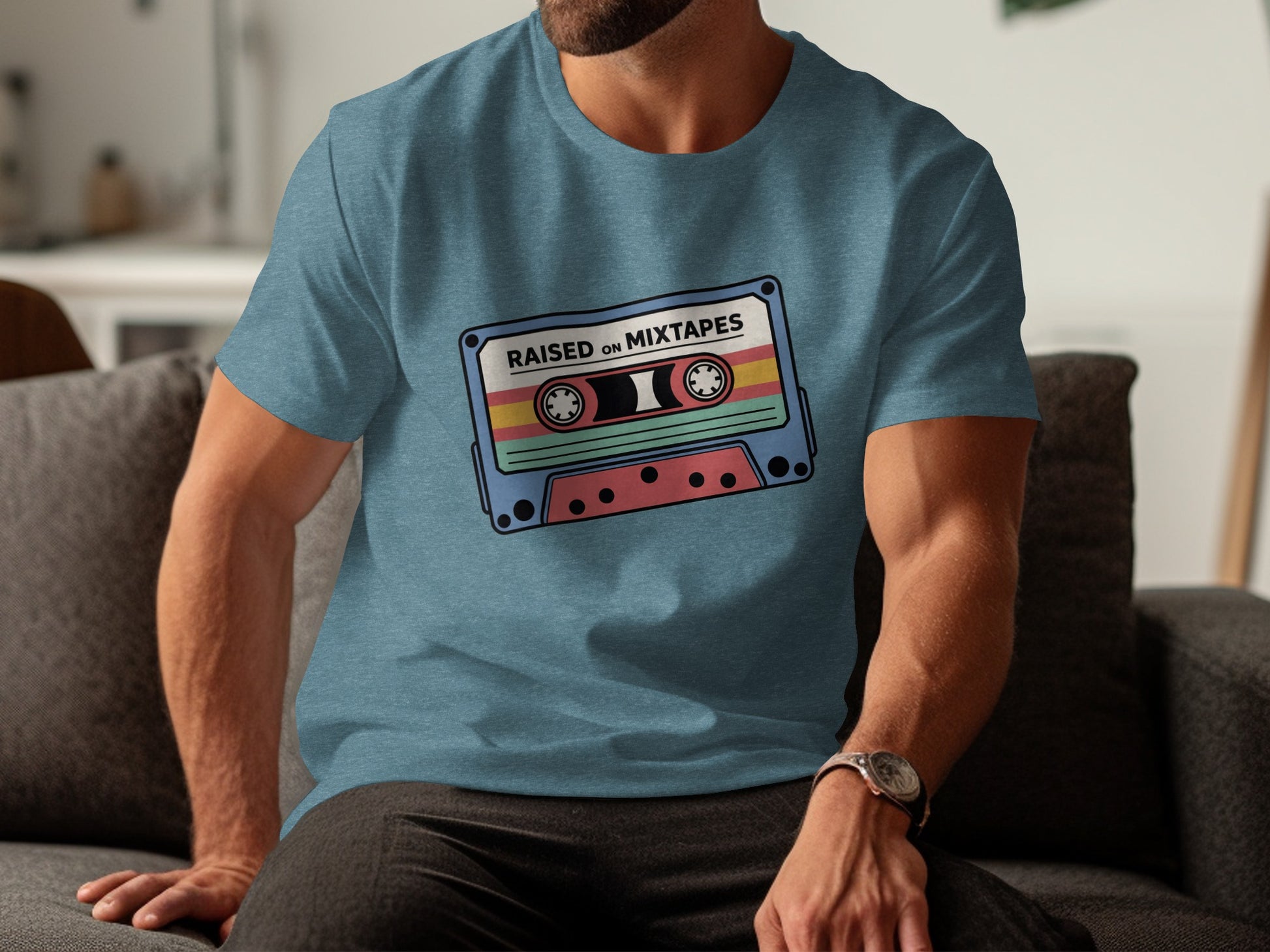 Raised on Mixtapes Graphic Printed T-Shirt
