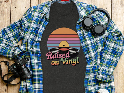 Raised On Vinyl Graphic Tee Music Lover Shirt