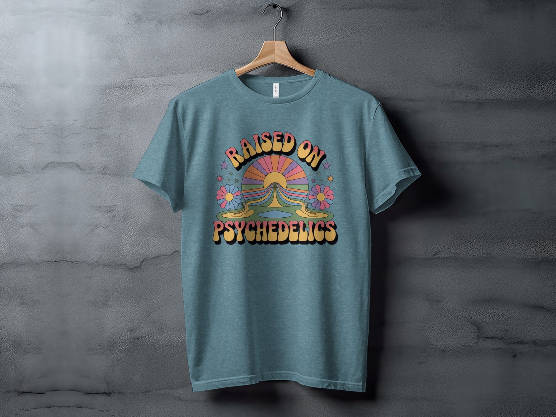 Raised on Psychedelics Graphic Tee for Retro Fans