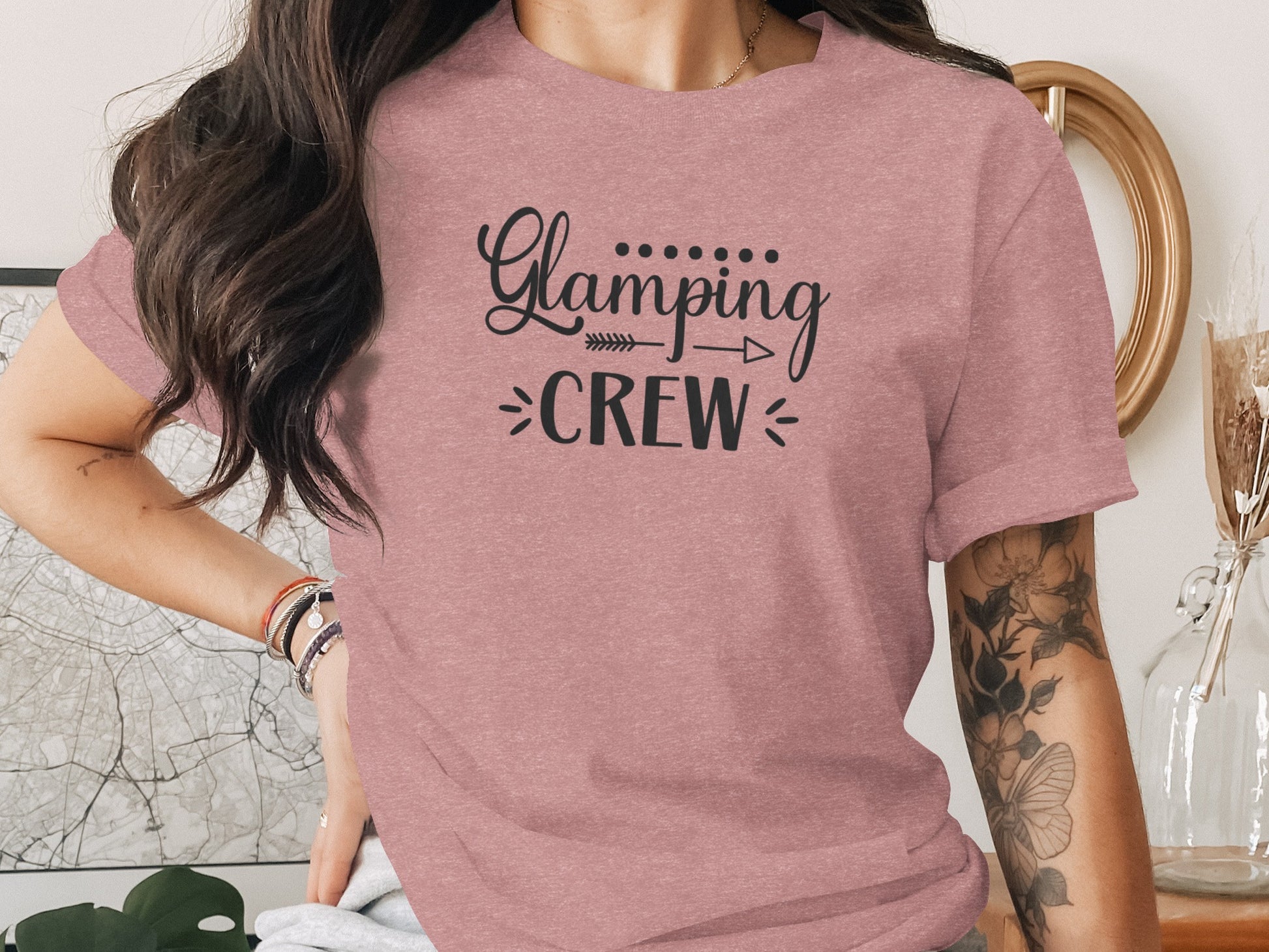 Glamping Crew Camping with Friends Family Outdoors T-Shirt T-Shirt - Outdoor & Adventure Collection - Mile Marker 16 Gear by Cloud 16 Clothing Co.