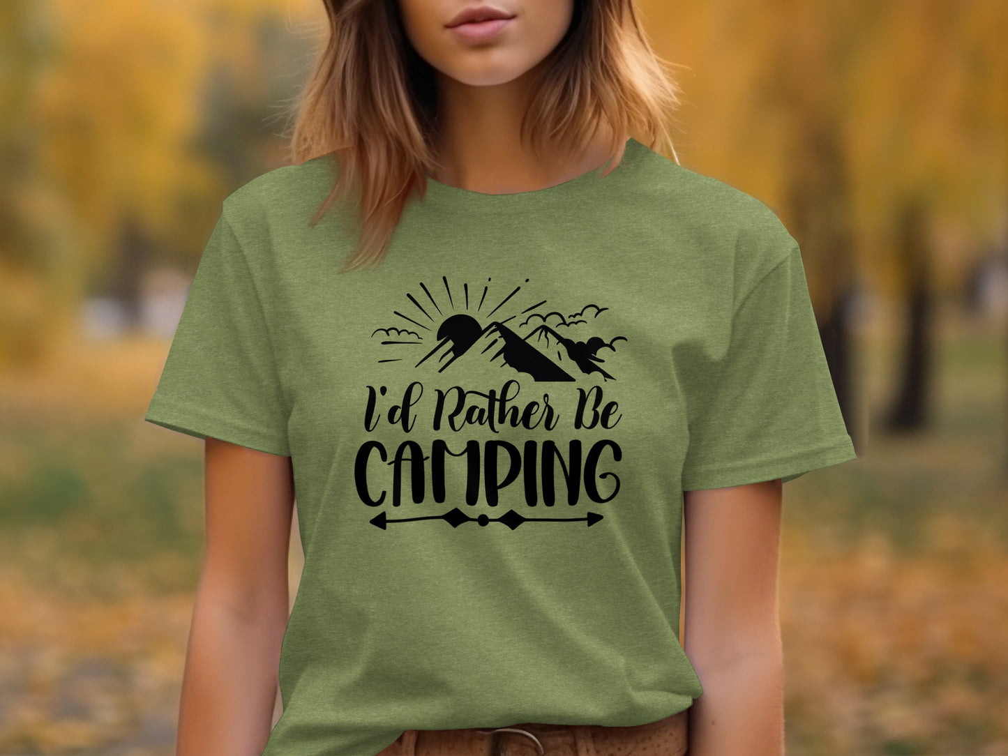 I'd Rather Be Camping Outdoor Adventure Graphic T-Shirt T-Shirt - Outdoor & Adventure Collection - Mile Marker 16 Gear by Cloud 16 Clothing Co.