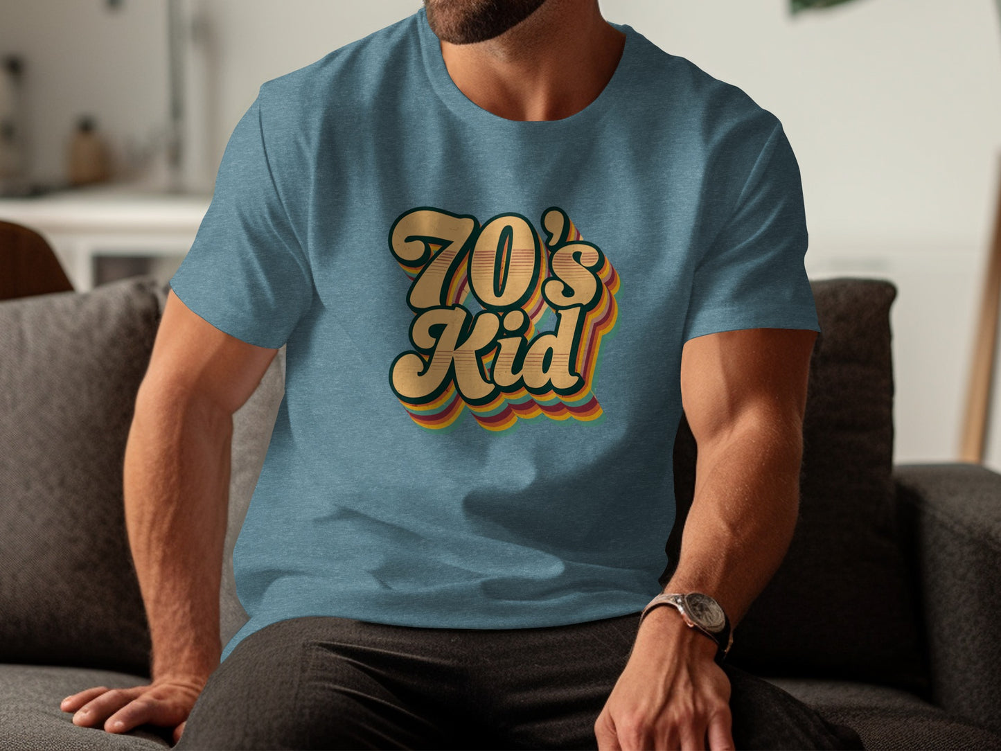 Retro 70's Kid Graphic Tee Vintage Style Shirt