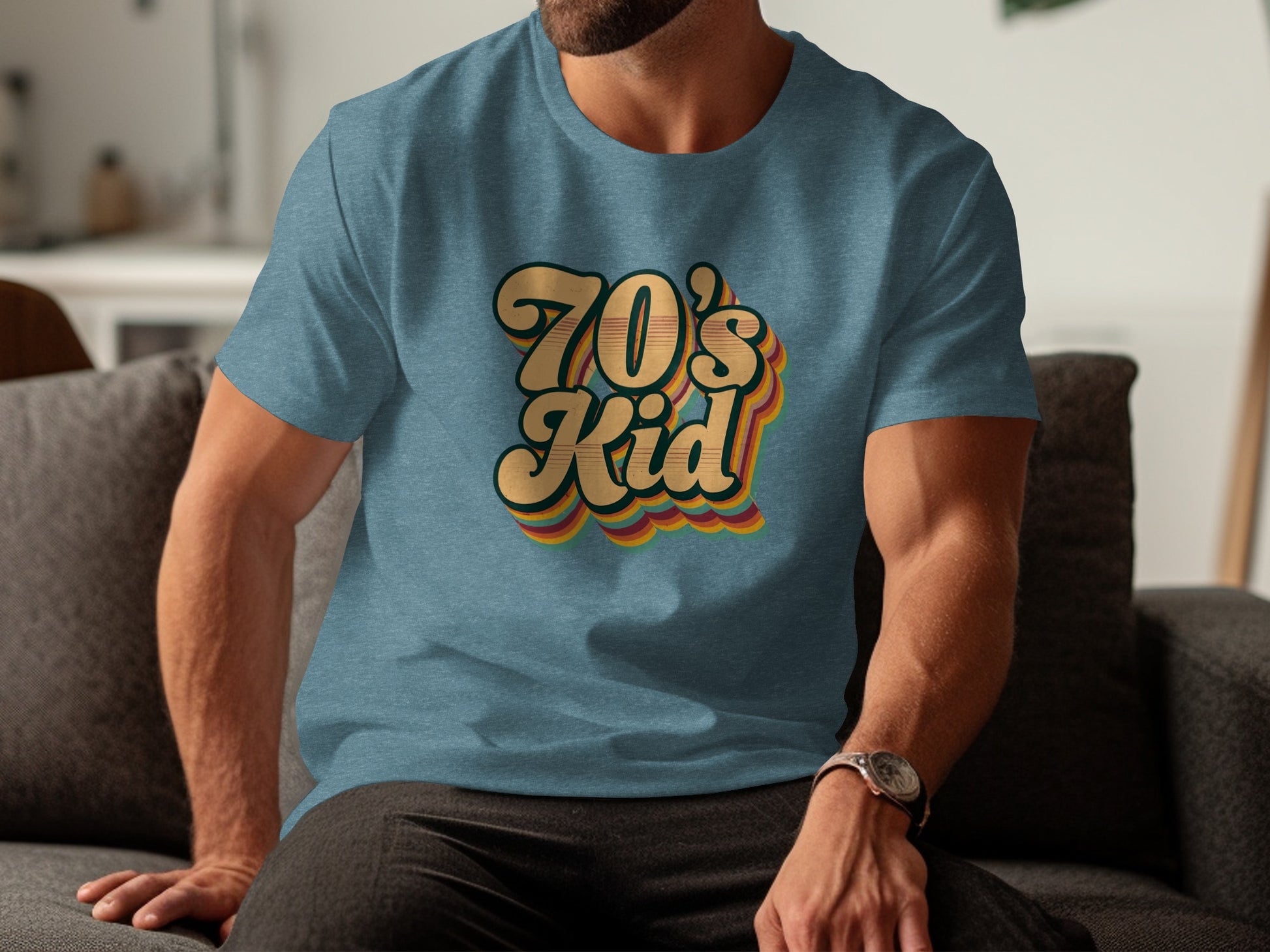 Retro 70's Kid Graphic Tee Vintage Style Shirt