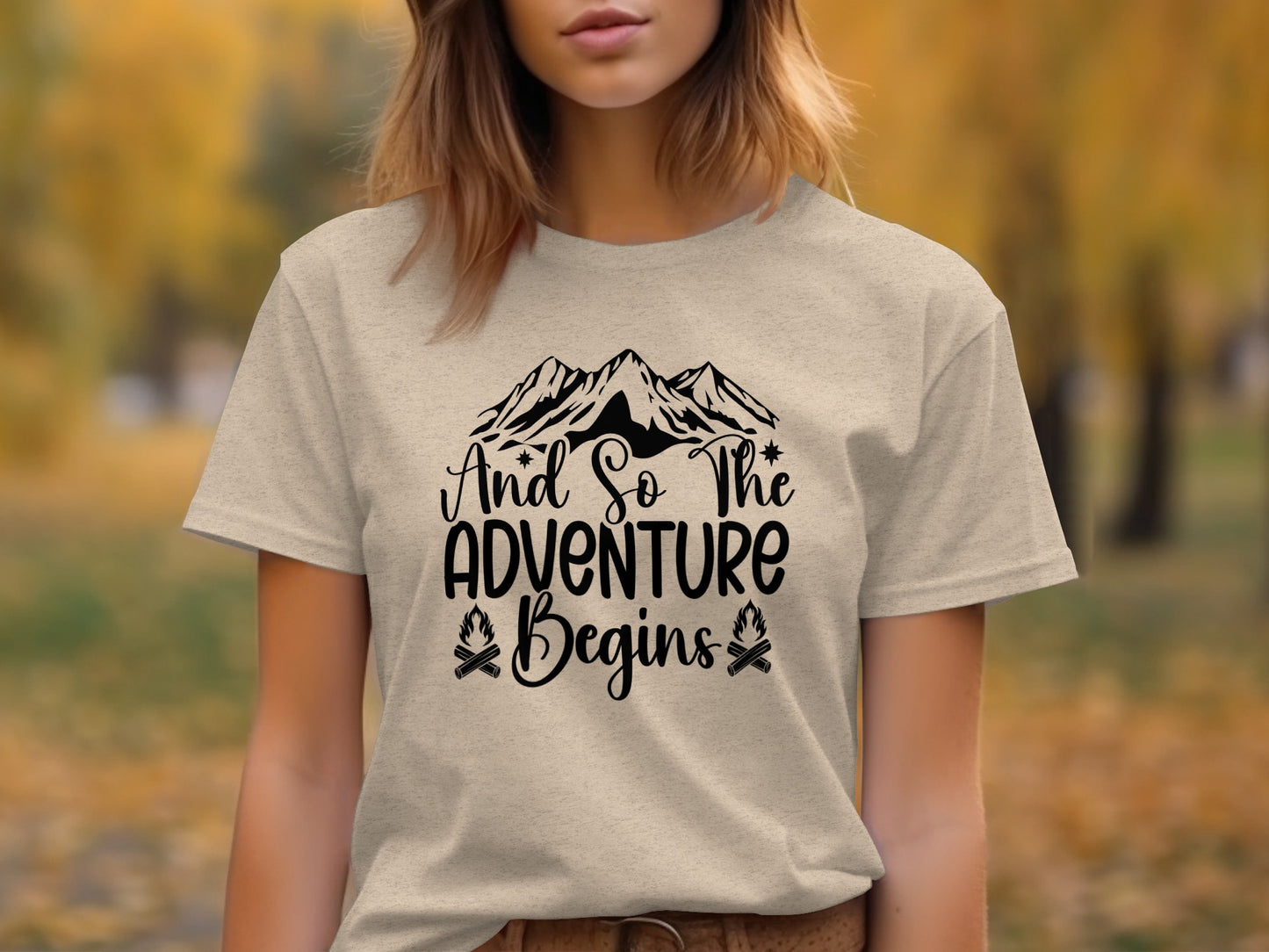 And So the Adventure Begins Graphic Novelty T-Shirt T-Shirt - Outdoor & Adventure Collection - Mile Marker 16 Gear by Cloud 16 Clothing Co.