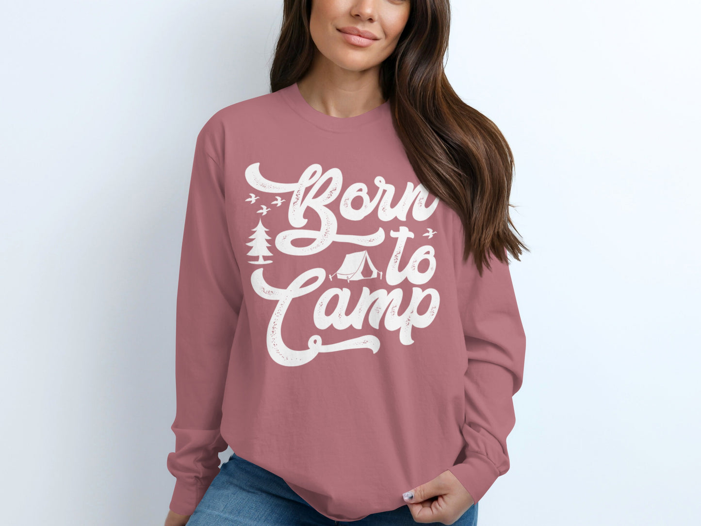 Born to Camp Graphic Long Sleeve Shirt