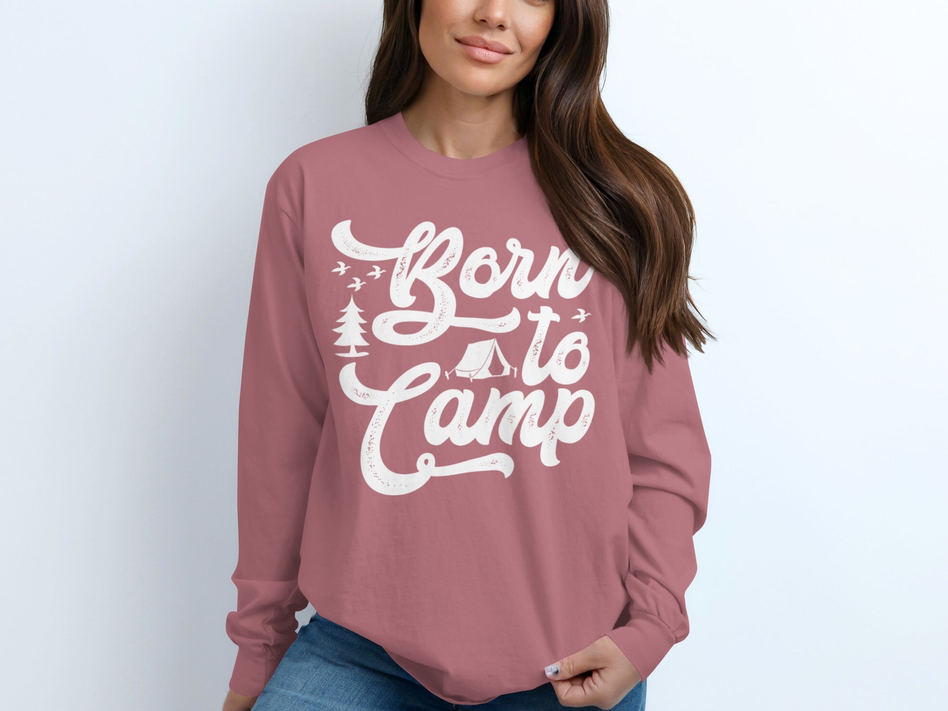 Born to Camp Graphic Long Sleeve Shirt
