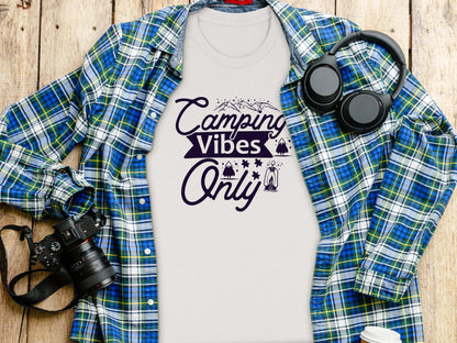 Camping Vibes Only Graphic Adventure Outdoor T-Shirt T-Shirt - Outdoor & Adventure Collection - Mile Marker 16 Gear by Cloud 16 Clothing Co.