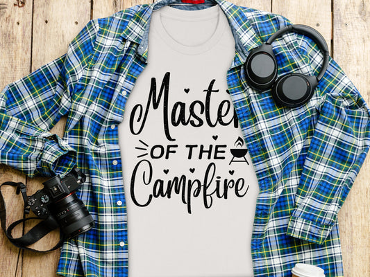 Master of The Campfire Design With Hearts T-Shirt T-Shirt - Outdoor & Adventure Collection - Mile Marker 16 Gear by Cloud 16 Clothing Co.