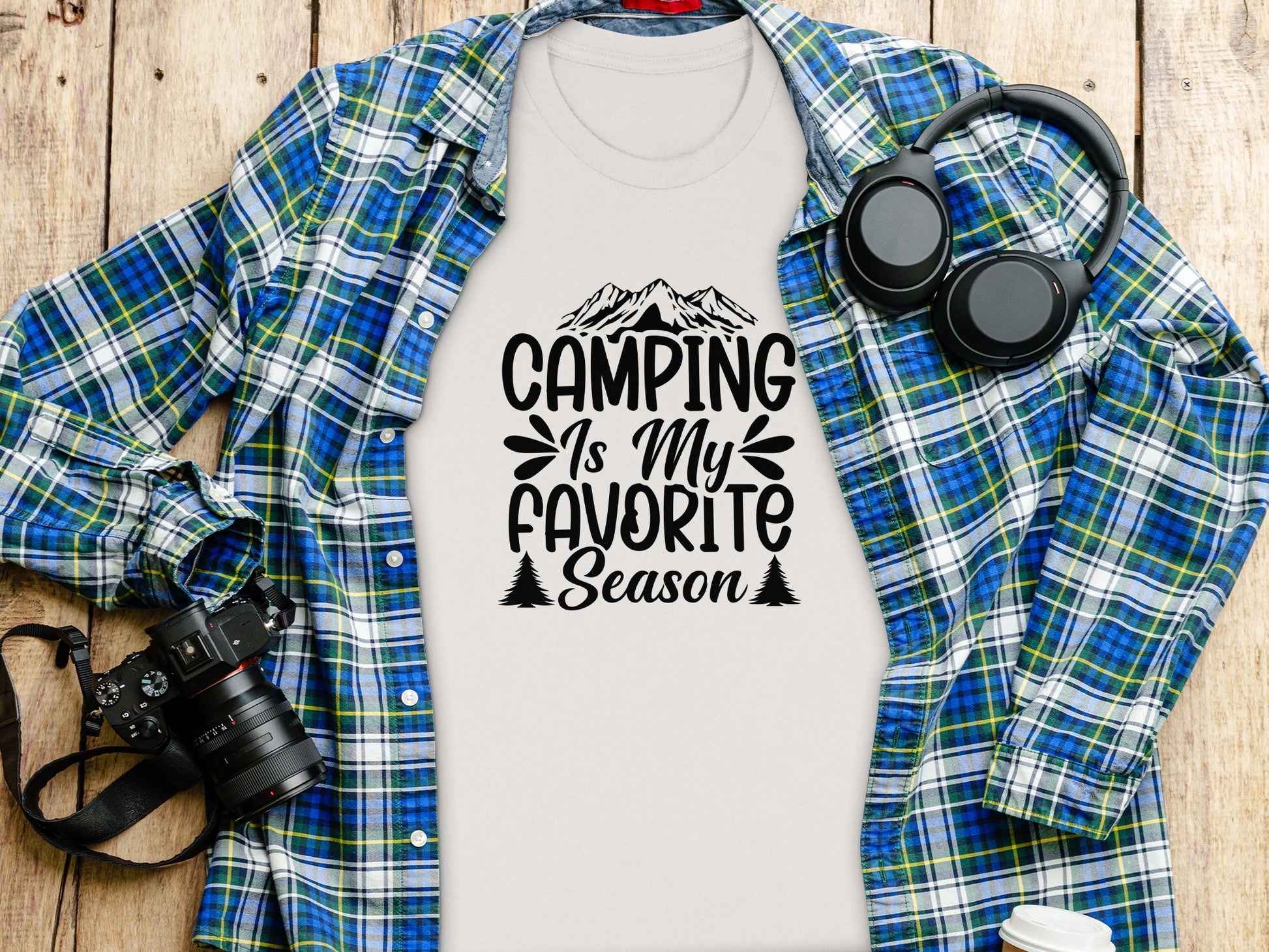 Camping Is My Favorite Season Graphic Outdoor Adventure T-Shirt T-Shirt - Outdoor & Adventure Collection - Mile Marker 16 Gear by Cloud 16 Clothing Co.